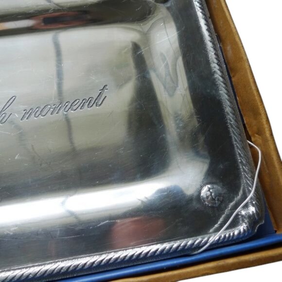 "Savor each moment" Global Market Aluminum Rectangle Tray - Picture 5 of 6